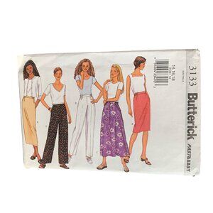 Butterick 3133 Misses Skirt Pants Pattern Size 14 16 18 uncut